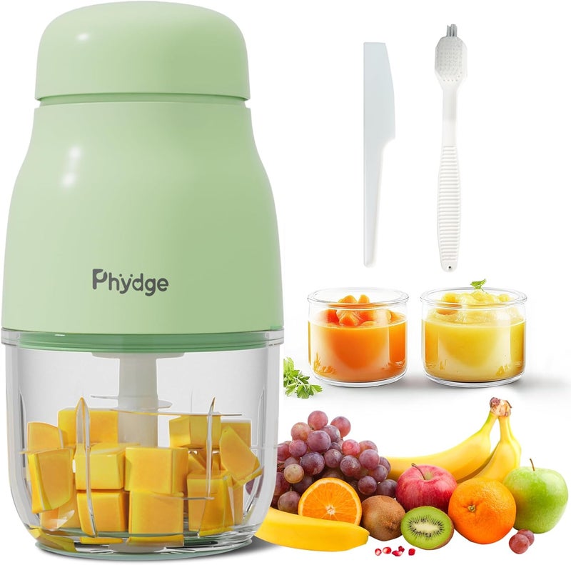 Phydge Baby Food Maker, Green Baby Food Blender, 10oz Baby Food Puree Maker, Food Processor for Baby Foods Fruit Vegetable Meat, 10-Second Quick Soft Food Prep for Baby - Image 1